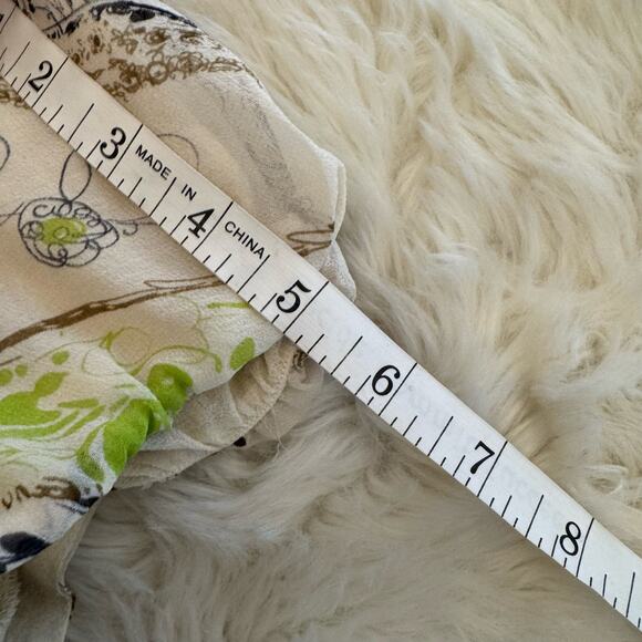 Edme & Esyllte Paisley Print Sheer Silk Peplum Blouse 6 - Picture 8 of 9